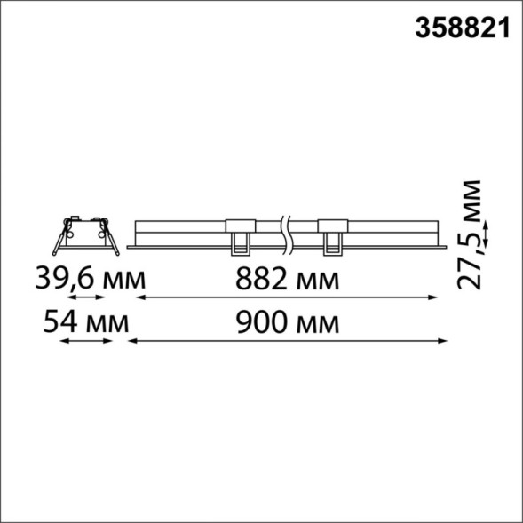 Линейный светильник Novotech ITER 358821
