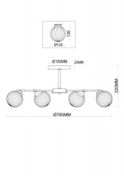 Люстра на штанге Freya DAISY FR5041PL-08BS