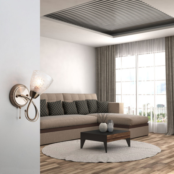 Бра Eurosvet Natalie 30130/1 античная бронза