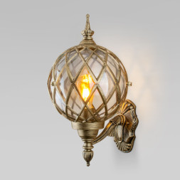 Уличный настенный светильник Elektrostandard Sirius U черное золото