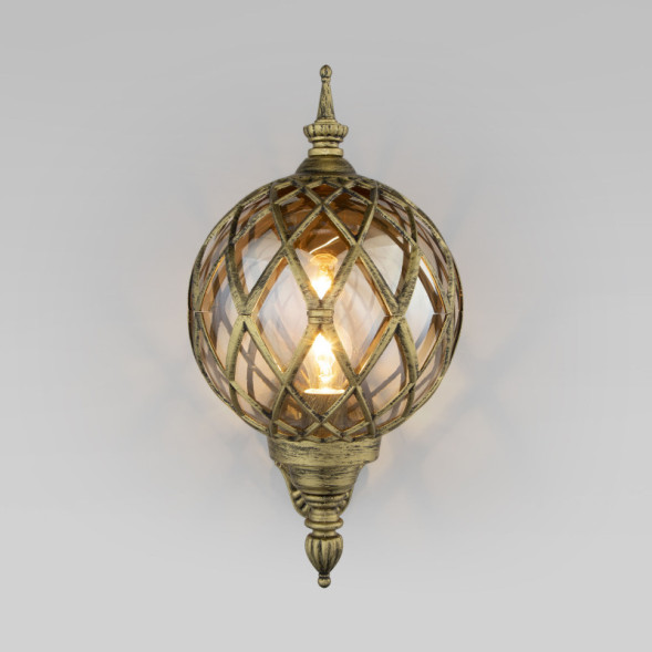 Уличный настенный светильник Elektrostandard Sirius U черное золото