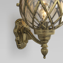 Уличный настенный светильник Elektrostandard Sirius U черное золото