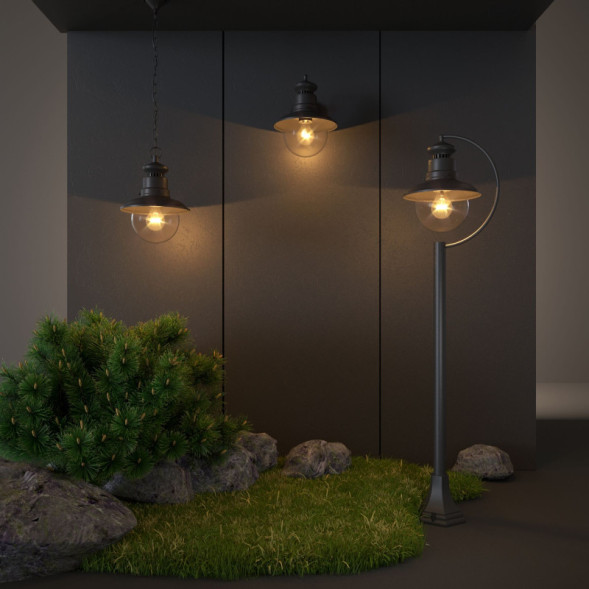 Уличный настенный светильник Elektrostandard Talli D черный