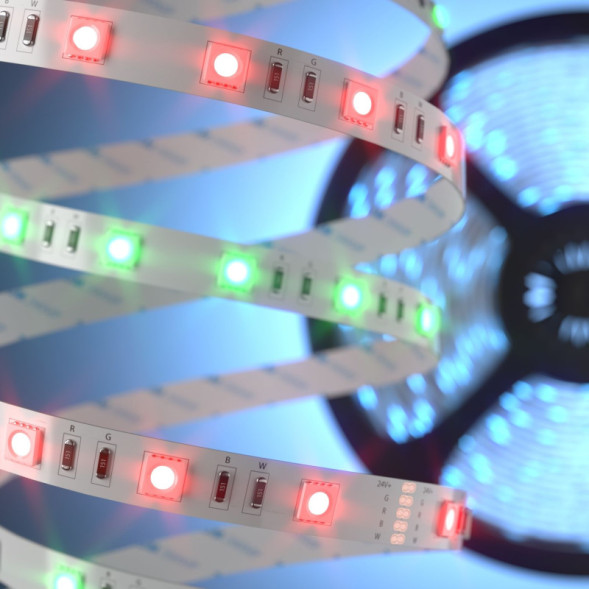 Лента Elektrostandard 5050/30 LED 7.2W IP20 [белая подложка] мультиколор 0W 12V RGB IP20