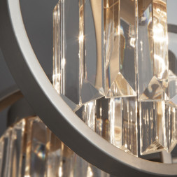 Люстра на штанге Eurosvet Loraine 10095/8 сатин-никель/прозрачный хрусталь Strotskis