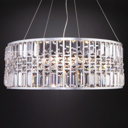 Подвесная люстра Eurosvet Lory 10116/8 хром/прозрачный хрусталь Strotskis