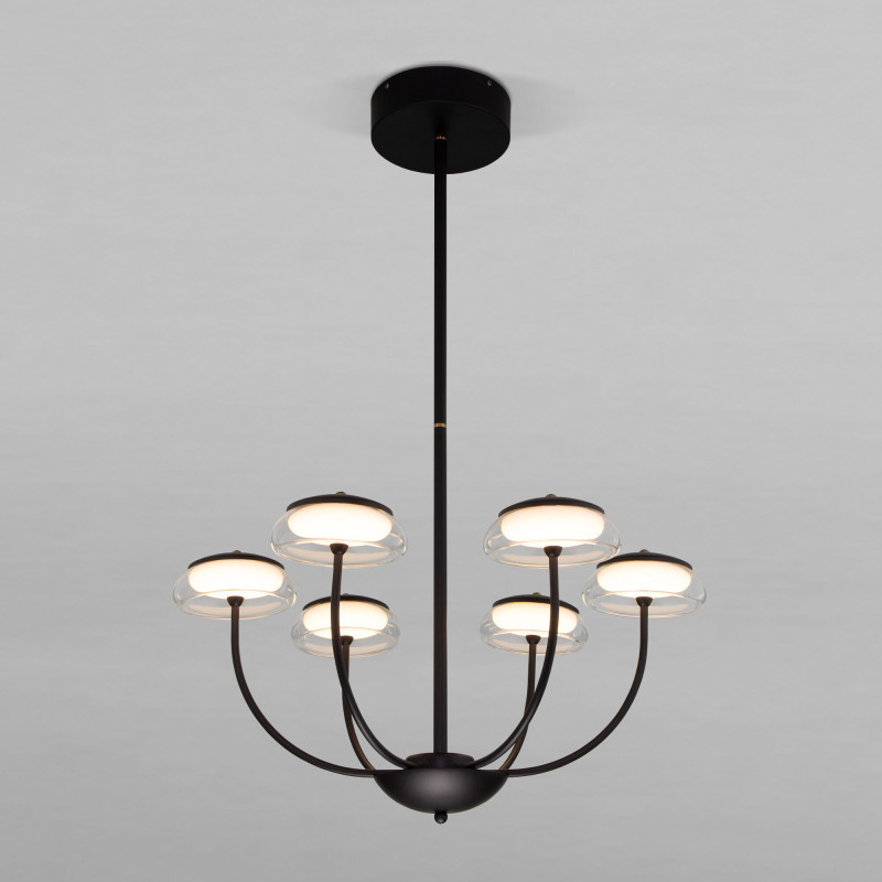 Люстра на штанге Eurosvet 50388 LED черный Fungo