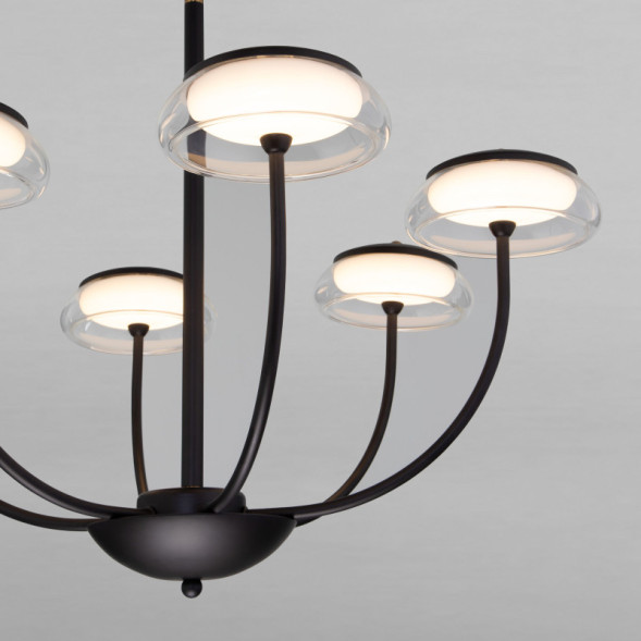 Люстра на штанге Eurosvet 50388 LED черный Fungo