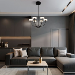 Люстра на штанге Eurosvet 50388 LED черный Fungo