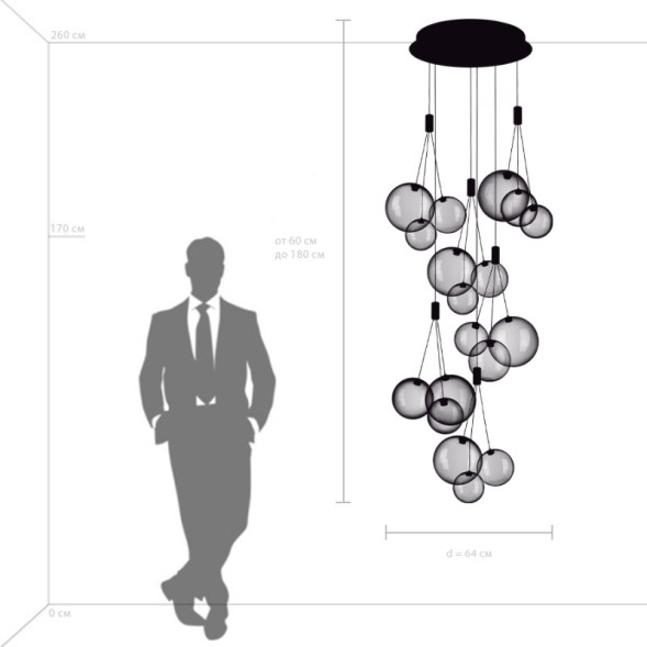 Каскадная люстра Lightstar Sferetta 801180