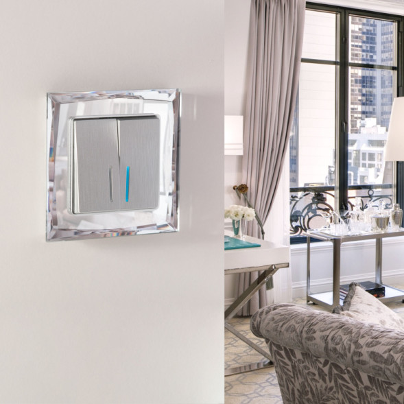 Выключатель Werkel W1109 W1120109 cеребряный рифленый