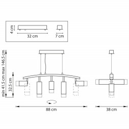 Подвесная люстра Lightstar RULLO LR7353638621