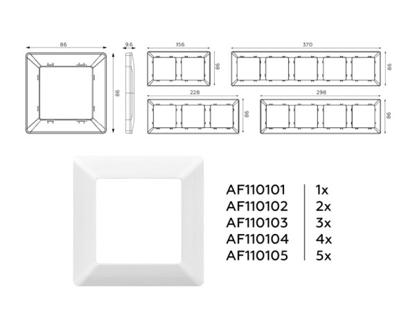 Рамка Ambrella Volt AF110102 ALFA Line