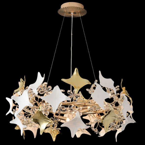 Подвесная люстра Crystal Lux LETISIA LETISIA SP8 GOLD