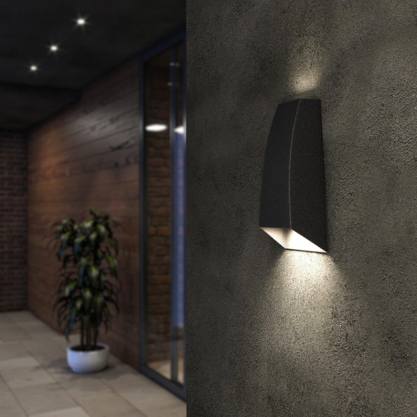 Уличный настенный светильник Elektrostandard Techno 1016 черный