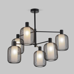 Люстра на штанге Eurosvet 30191/6 черный Voile