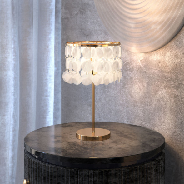 Настольная лампа Eurosvet Sandra 208101 латунь/перламутр