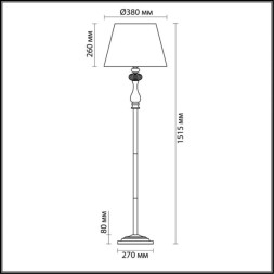 Торшер Odeon Light AURELIA 3390/1F