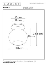 Потолочный светильник LUCIDE MARIUS 74114/01/30