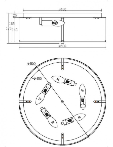 Потолочная люстра Maytoni Ripple MOD096CL-05G