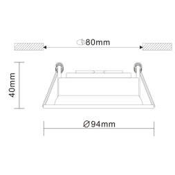 Встраиваемый точечный светильник ST-Luce MISURA ST208.508.01