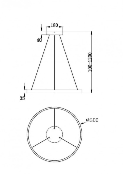 Подвесной светильник MOD058PL-L32B3K Maytoni Rim