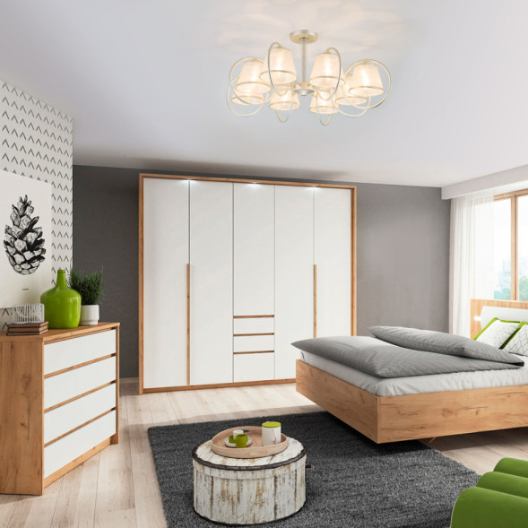 Люстра на штанге Eurosvet Volante 60093/8 перламутровое золото