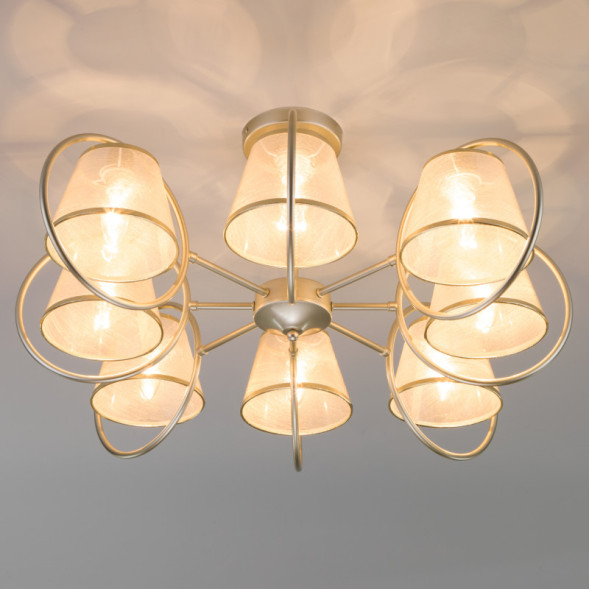 Люстра на штанге Eurosvet Volante 60093/8 перламутровое золото