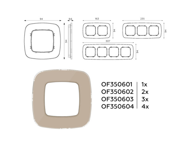Рамка Ambrella Volt OF350604 OMEGA Radian