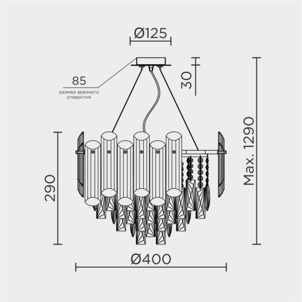 Подвесная люстра MODELUX ML.7088 ML.7088.400 CR