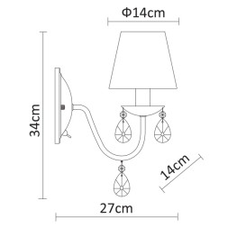 Бра ARTE Lamp Melisa A9123AP-1CC