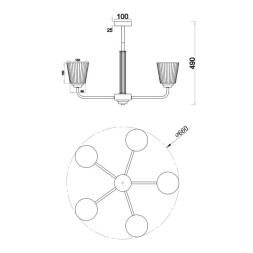 Люстра на штанге Escada NOBLE 685/5PL