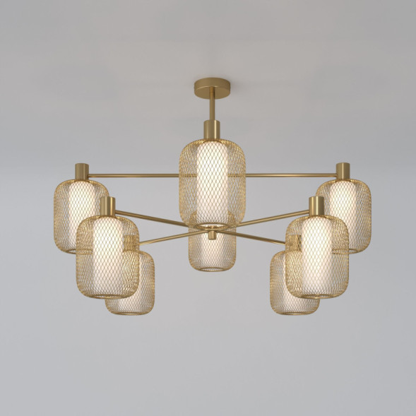 Люстра на штанге Eurosvet 30192/8 золото Voile