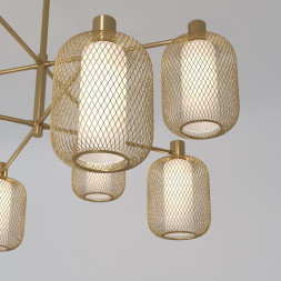 Люстра на штанге Eurosvet 30192/8 золото Voile