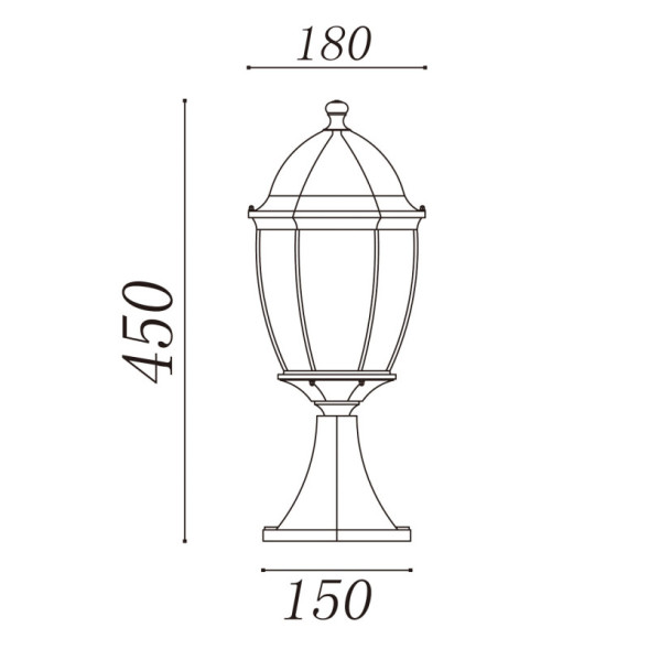 Садово-парковый светильник DeMarkt Фабур 804040301