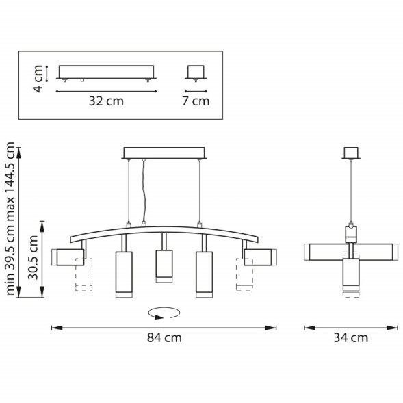 Подвесная люстра Lightstar RULLO LR7353638720