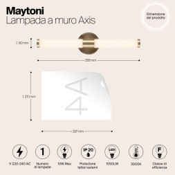 Бра Maytoni Axis MOD106WL-L10G3K