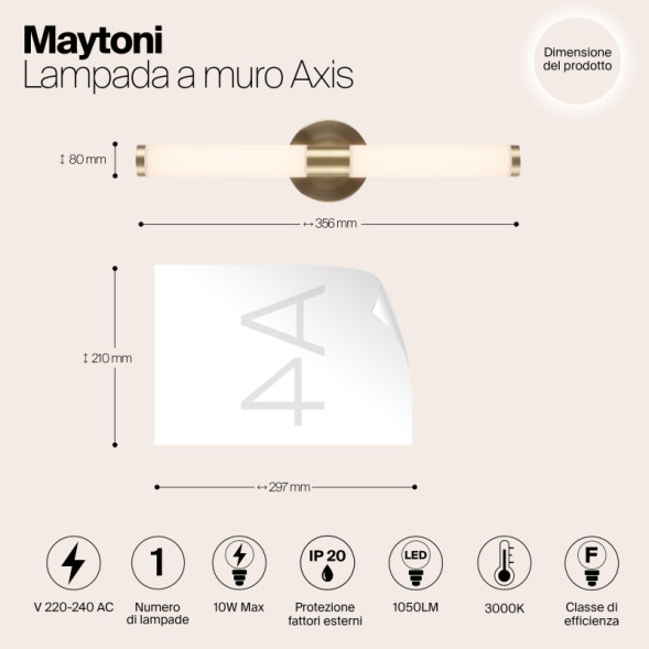 Бра Maytoni Axis MOD106WL-L10G3K