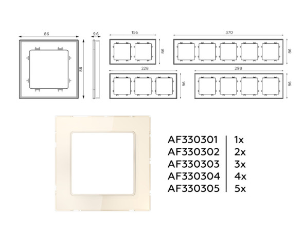 Рамка Ambrella Volt AF330304 ALFA Platos