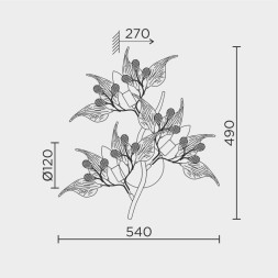 Бра MODELUX ML.6808 ML.6808.450P GD