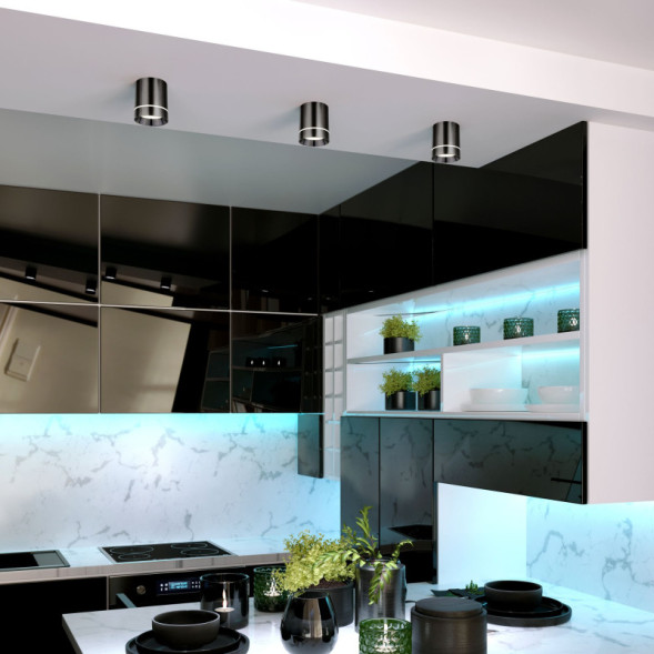 Накладной точечный светильник Elektrostandard DLR021 9W 4200K Черный жемчуг