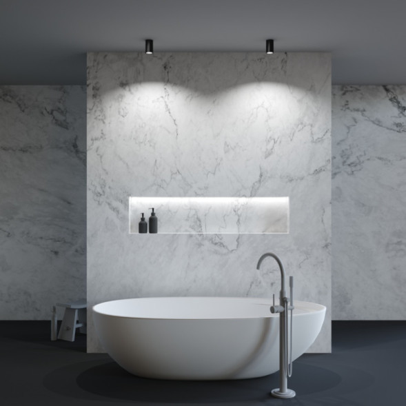 Точечный влагозащищенный светильник Maytoni Technical ZOOM C029CL-01-S-B