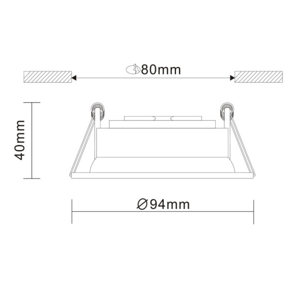 Встраиваемый точечный светильник ST-Luce MISURA ST208.408.01