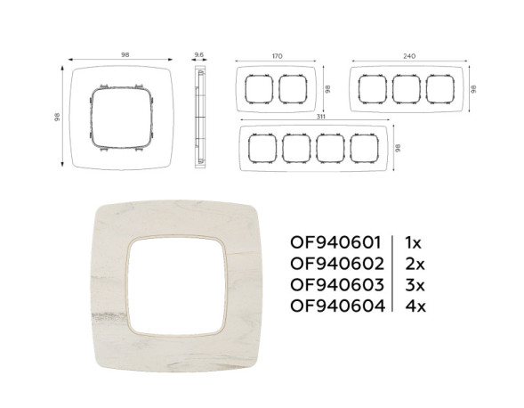 Рамка Ambrella Volt OF940603 OMEGA Opera