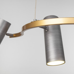 Подвесная люстра Eurosvet Spacer 90103/5 матовый серый/золото