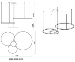 Подвесная люстра Kink Light ТОР 08223,33P(3000K)