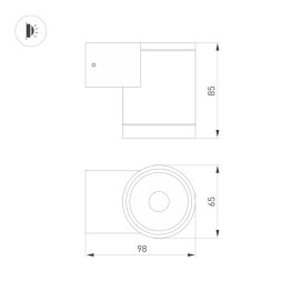 Уличный настенный светильник Arlight RAY 038153