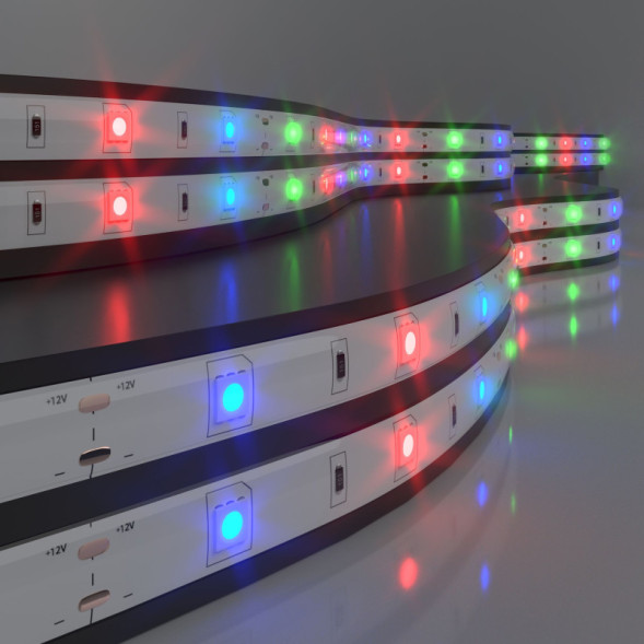 Лента Elektrostandard 5m 7,2W IP65 RW Бегущая в 0W 12V RGB IP65
