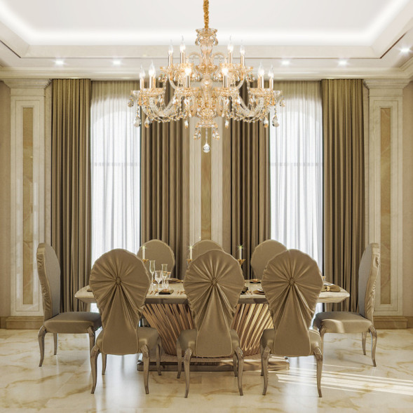 Подвесная люстра Eurosvet Alcedo 10097/15 золото/тонированный хрусталь Strotskis