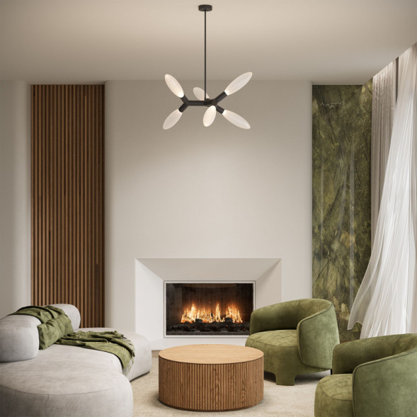 Люстра на штанге Eurosvet 30180/6 черный Covalent